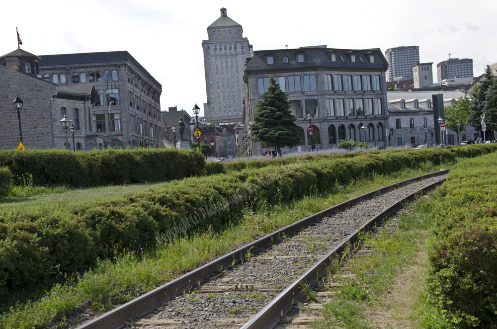 Montreal,Train tracks, Quebec, Canada