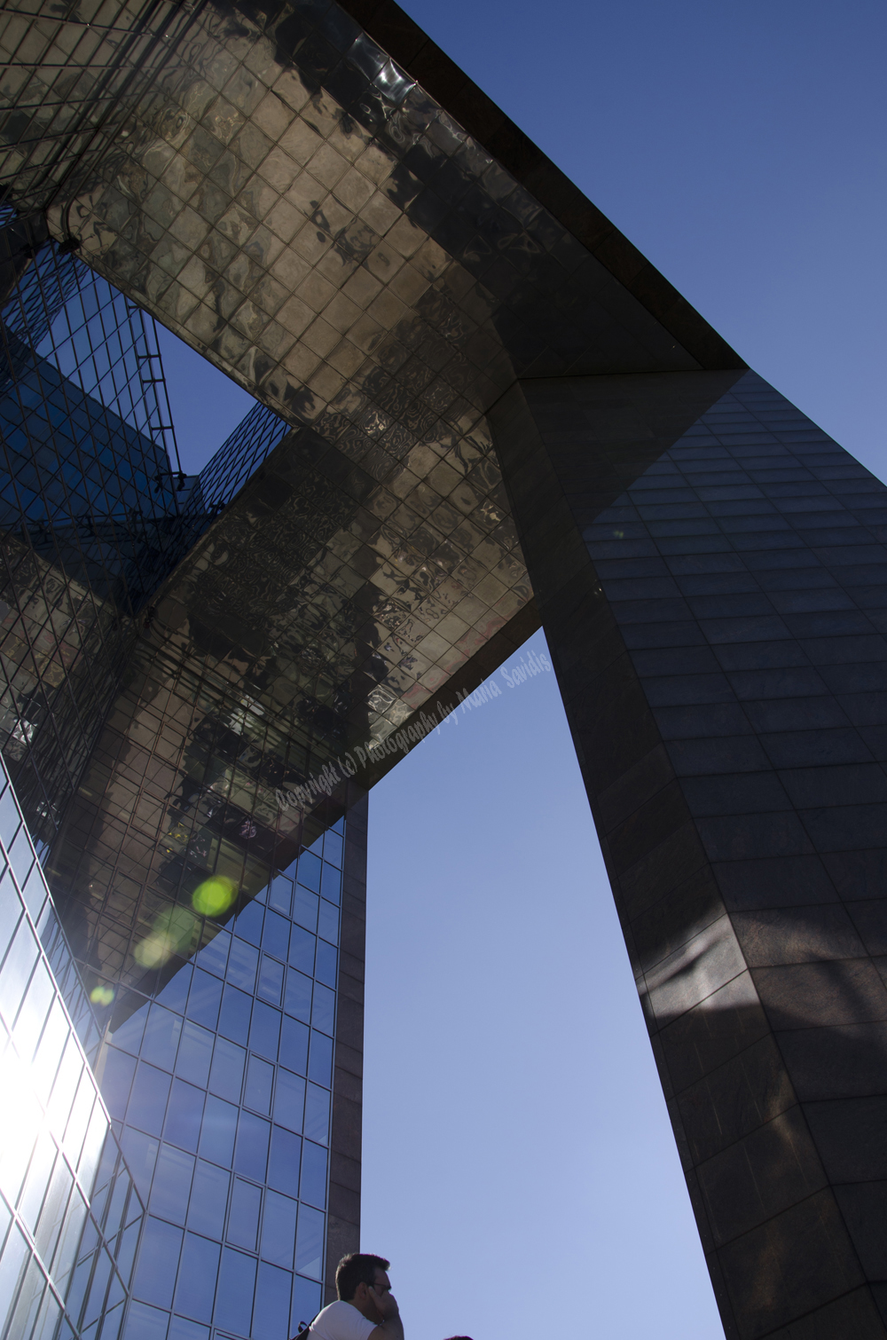 Building with reflective glass