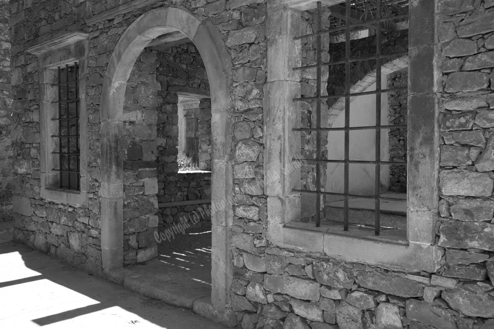 Spinalonga Island (Former Leper Colony,) Elounda, Lassithi Nomos, Crete, Greece 2017 in Black & White
