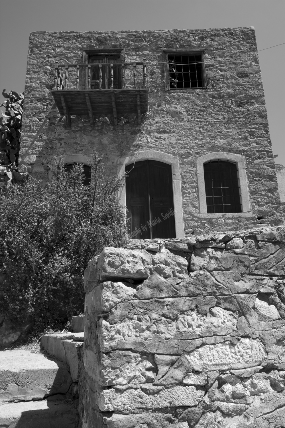 Spinalonga Island (Former Leper Colony,) Elounda, Lassithi Nomos, Crete, Greece 2017 in Black & White