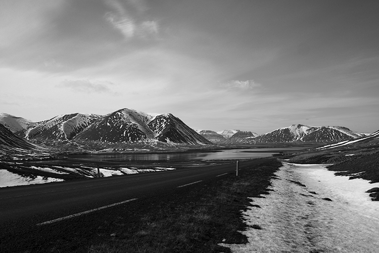 The Snow Slowly Melts in the Snaefellsnes Peninsula, Iceland, 2019