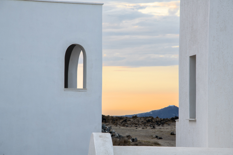 Backdrop - Sunset in Megalochori, Santorini, Greece 2021