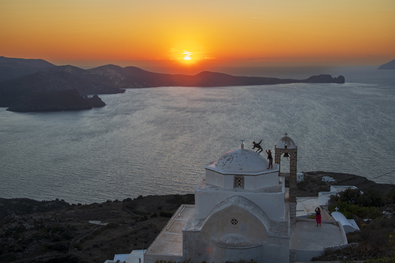 Another Point of View - Sunset as seen from the Castro, Plaka, Santorini, Greece 2021