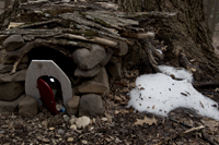 Fairy Trail section of the Rahway Trail, White Blazes, South Mountain Reservation, Millburn, NJ March 2017-8ds-1328